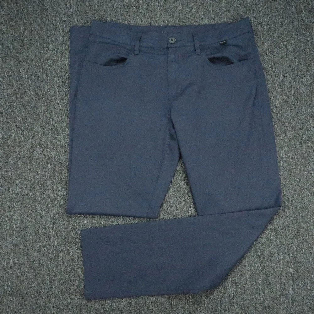 Travis Mathew Pants Mens 35x32 Blue Open To Close 2.0 5 Pocket Straight Golf